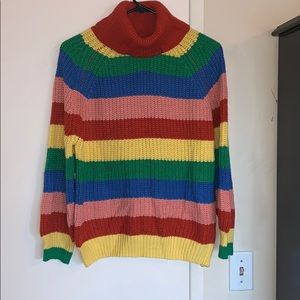 Rainbow knit sweater
